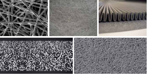 Multi-Layer Sintered Metal Fiber Felt with 7600 Bubble Point and 35L/dm2.min Air Permeability