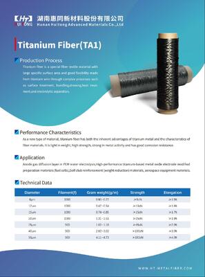 Fibre de titane TA1 ultra-fine résistante à la corrosion pour couche de diffusion de gaz d'anode dans l'électrolyse de l'eau PEM